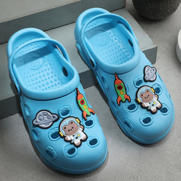Lucy & Luke Blue Slingback Clogs For Kids LPMXT-K834 By Liberty