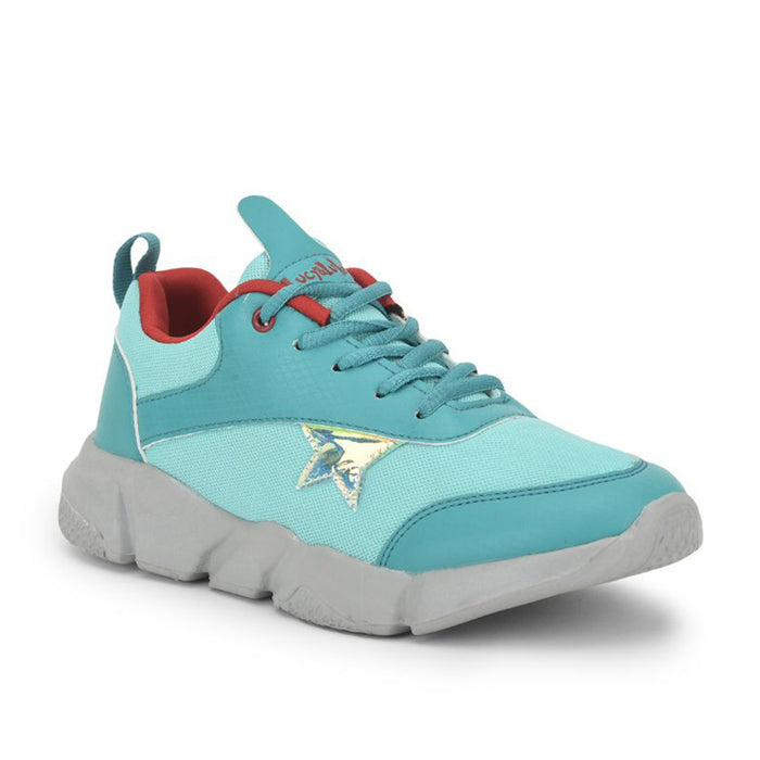 Lucy & Luke Lacing Green Sports Running Shoes For Kids STAR-1 By Liberty