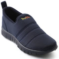Lucy&Luke Navy Blue Sports Non Lacing Walking Shoes For Kids 2123-34 By Liberty