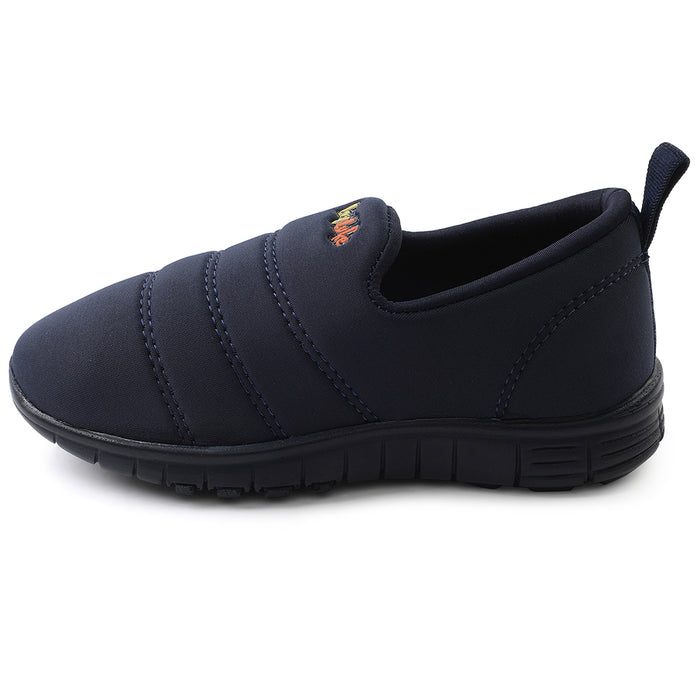 Lucy&Luke Navy Blue Sports Non Lacing Walking Shoes For Kids 2123-34 By Liberty
