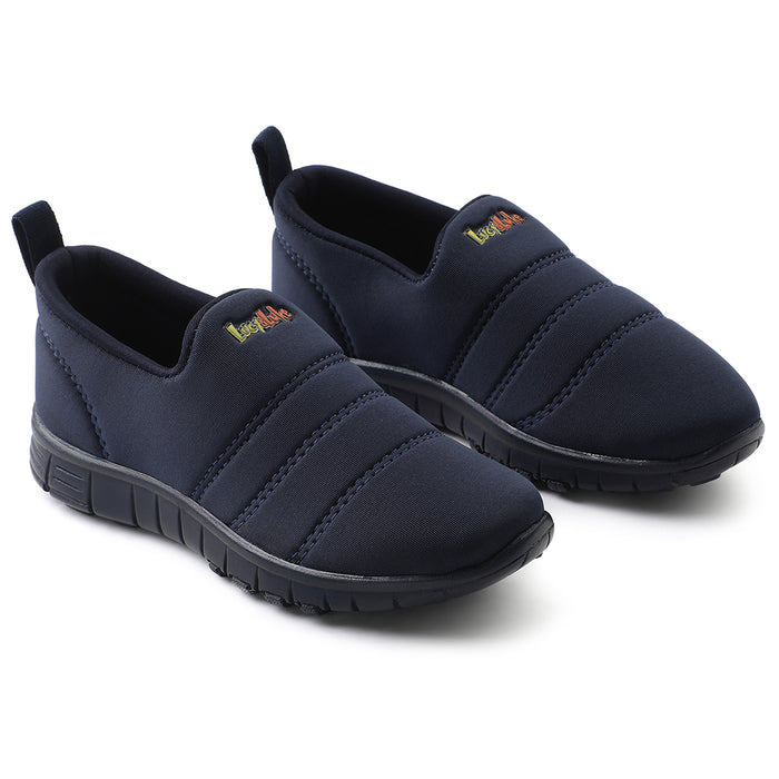 Lucy&Luke Navy Blue Sports Non Lacing Walking Shoes For Kids 2123-34 By Liberty