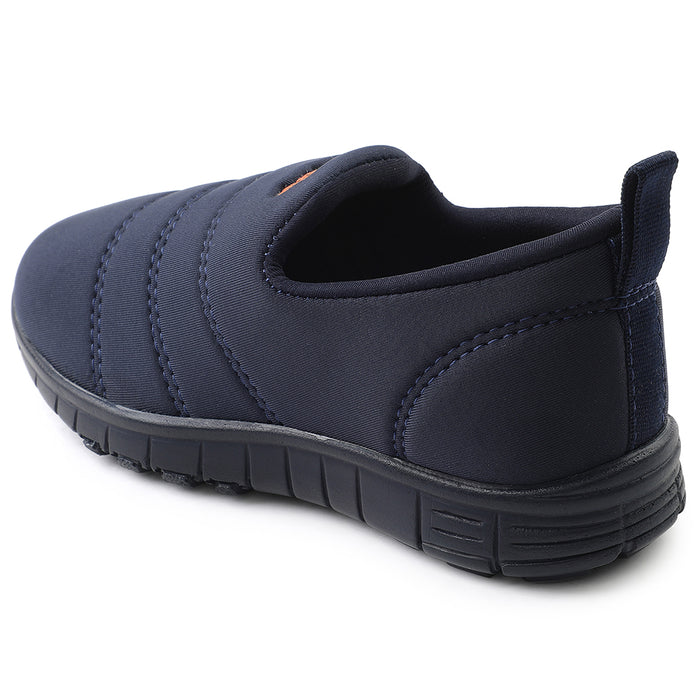Lucy&Luke Navy Blue Sports Non Lacing Walking Shoes For Kids 2123-34 By Liberty