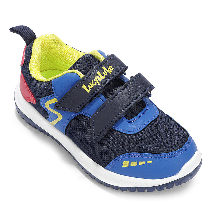 Lucy Luke Navy Blue Sports Non Lacing Walking Shoes For Kids Jamie K2E By Liberty