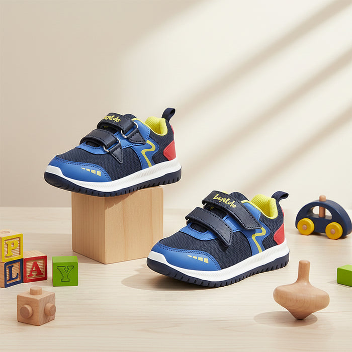 Lucy Luke Navy Blue Sports Non Lacing Walking Shoes For Kids Jamie K2E By Liberty