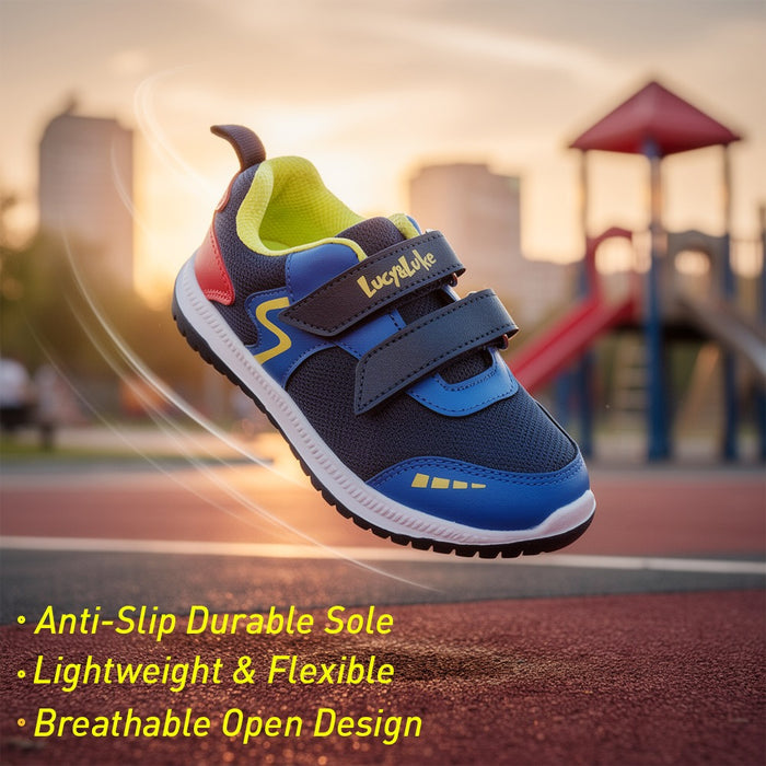 Lucy Luke Navy Blue Sports Non Lacing Walking Shoes For Kids Jamie K2E By Liberty