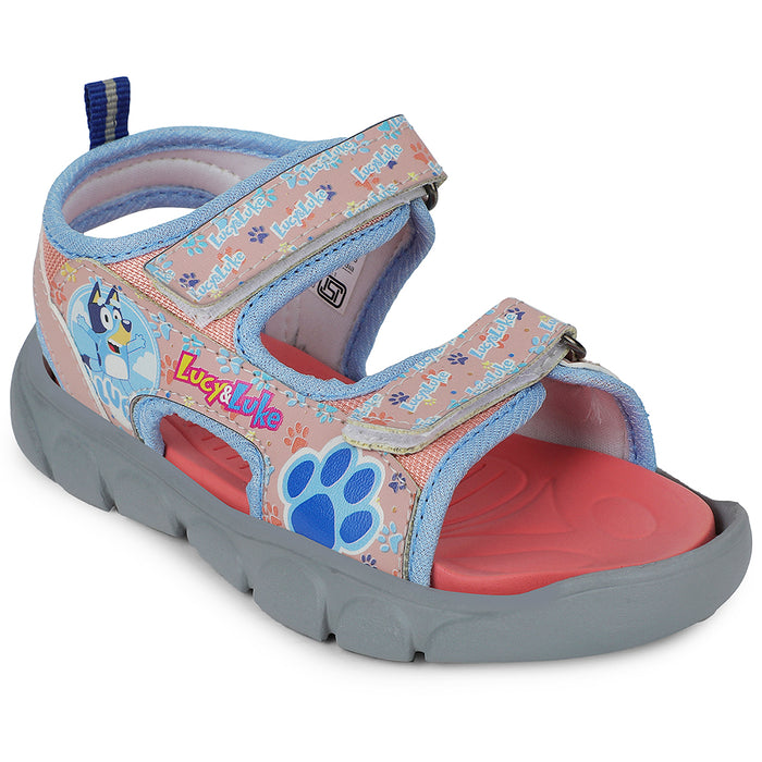 Lucy&Luke Peach Casual Sandal For Kids FLYNN-90 By Liberty