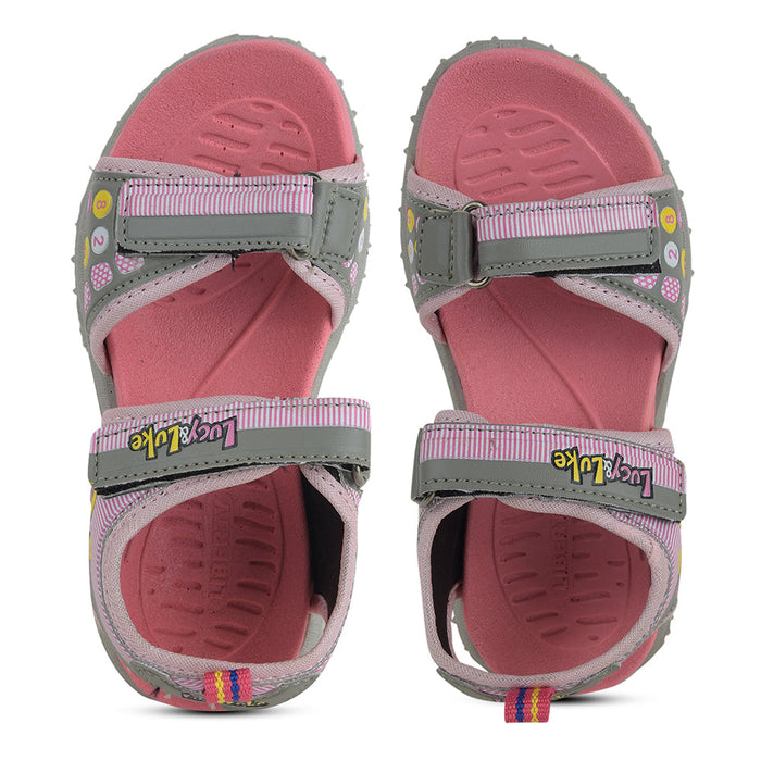 Lucy & Luke Pink Casual Sandal For Kids 874-34 By Liberty