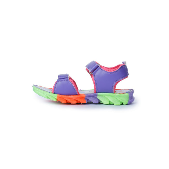 Lucy & Luke (Purple) Sporty Sandal For Kids KDL-4 By Liberty