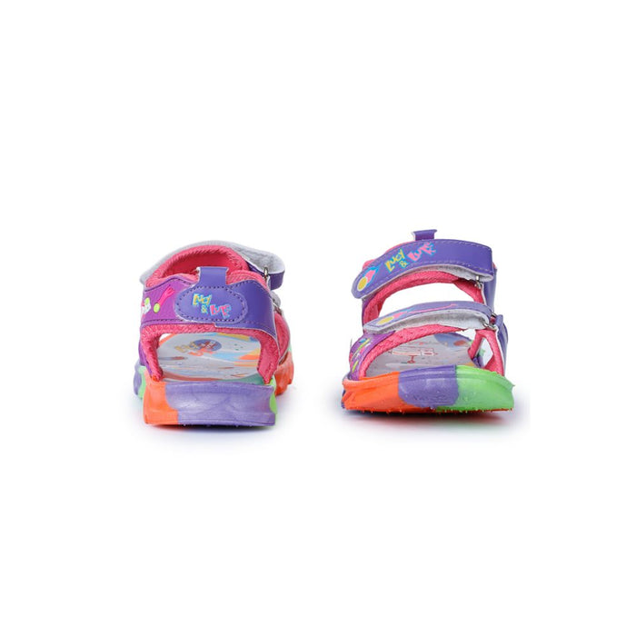 Lucy & Luke (Purple) Sporty Sandal For Kids KDL-4 By Liberty