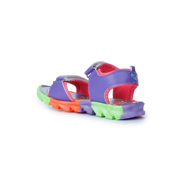 Lucy & Luke (Purple) Sporty Sandal For Kids KDL-4 By Liberty