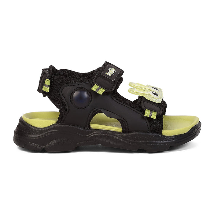 Lucy & Luke RICKY-28 Black Casual Flat Sandals for Kids by Liberty
