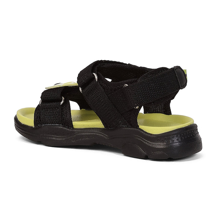 Lucy & Luke RICKY-28 Black Casual Flat Sandals for Kids by Liberty