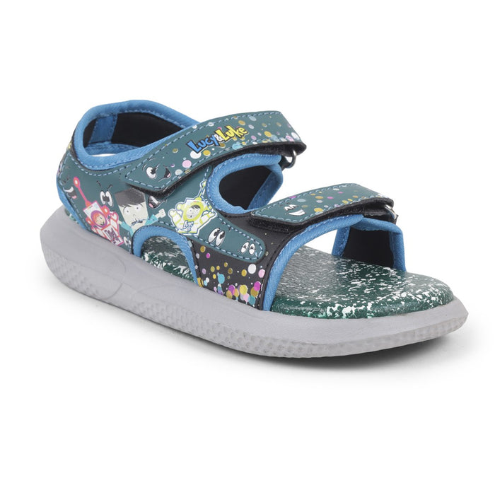 Lucy Luke Sea Green Casual Sandal For Kids Hippo 18 By Liberty