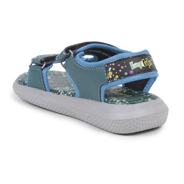 Lucy Luke Sea Green Casual Sandal For Kids Hippo 18 By Liberty