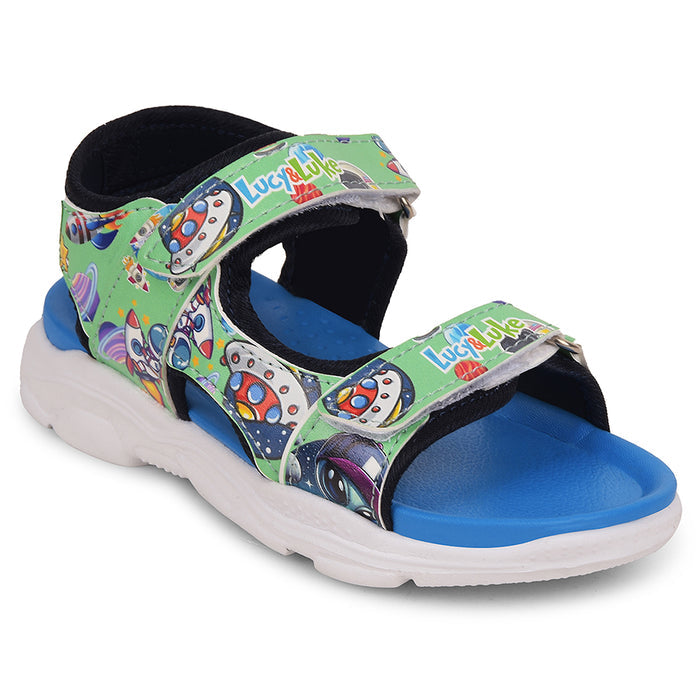 Lucy&Luke Sea Green Casual Sandal For Kids RICKY-71 By Liberty