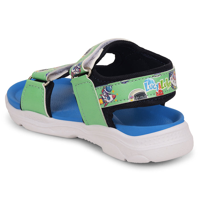 Lucy&Luke Sea Green Casual Sandal For Kids RICKY-71 By Liberty