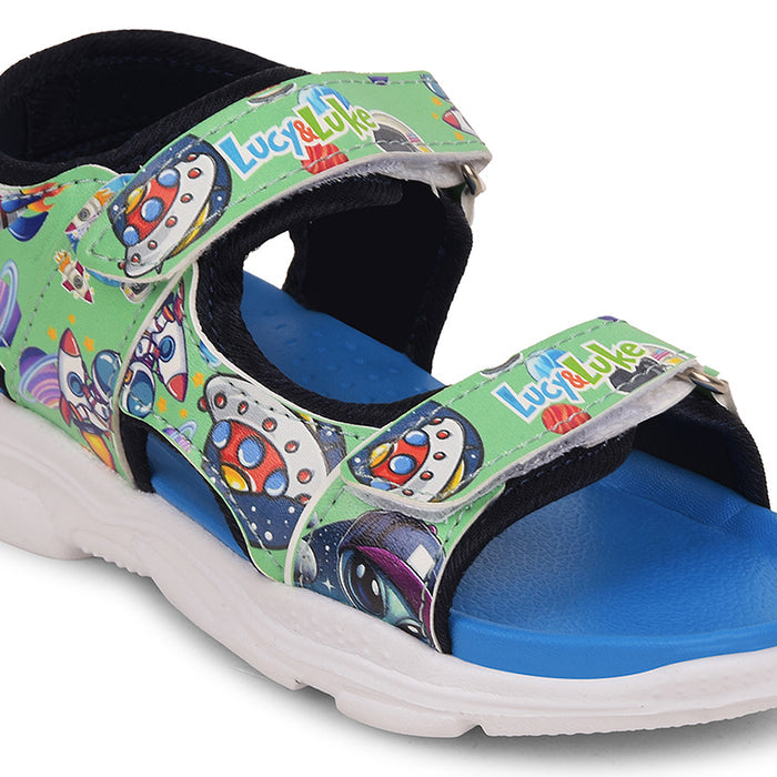 Lucy&Luke Sea Green Casual Sandal For Kids RICKY-71 By Liberty