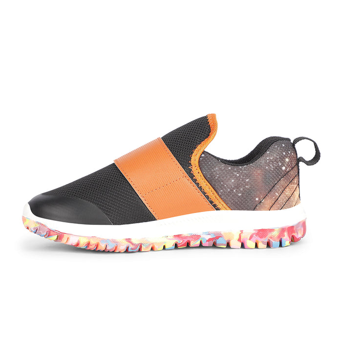 Lucy&Luke Sports Orange Non Lacing Walkiing Shoes For Unisex Kids JAMON-E By Liberty