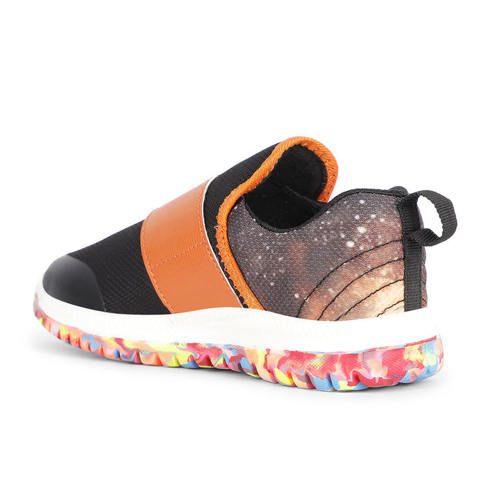 Lucy&Luke Sports Orange Non Lacing Walkiing Shoes For Unisex Kids JAMON-E By Liberty