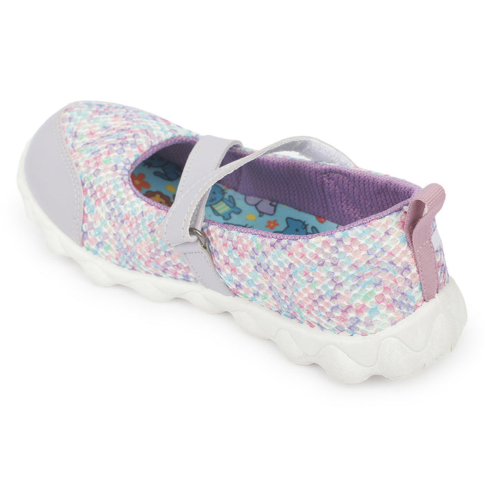 Lucy & Luke STYLER-2 Purple Casual Slip on Ballerina Shoes for Kids | Girls by Liberty