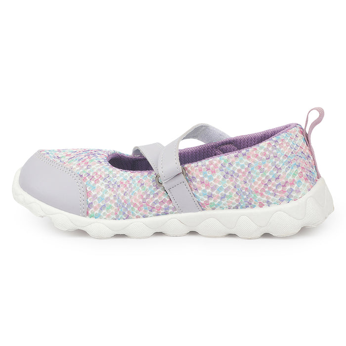 Lucy & Luke STYLER-2 Purple Casual Slip on Ballerina Shoes for Kids | Girls by Liberty