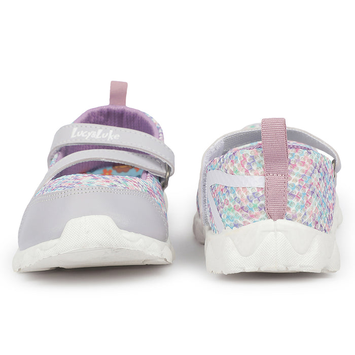 Lucy & Luke STYLER-2 Purple Casual Slip on Ballerina Shoes for Kids | Girls by Liberty