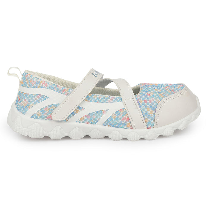Lucy & Luke STYLER-2 White Casual Slip on Ballerina Shoes for Kids | Girls by Liberty