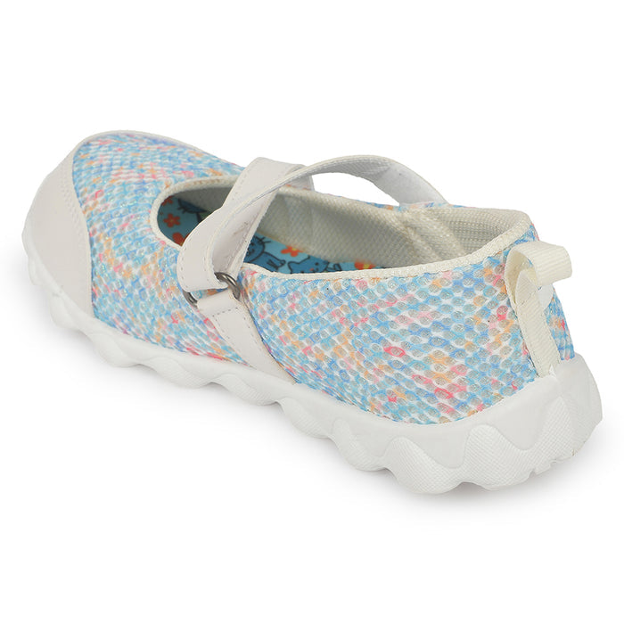 Lucy & Luke STYLER-2 White Casual Slip on Ballerina Shoes for Kids | Girls by Liberty