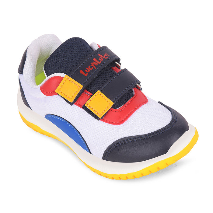 Lucy Luke White Casual Non Lacing Walking Shoes For Kids Jamie K1E By Liberty