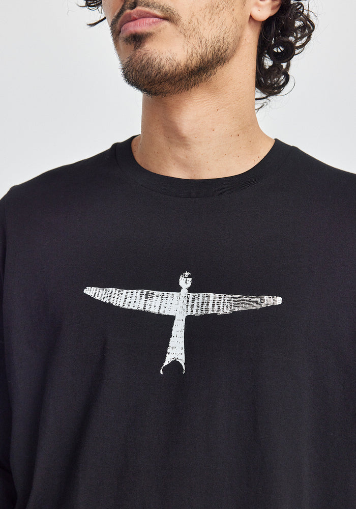 Mens Project U Long Sleeve Tee - Black/White