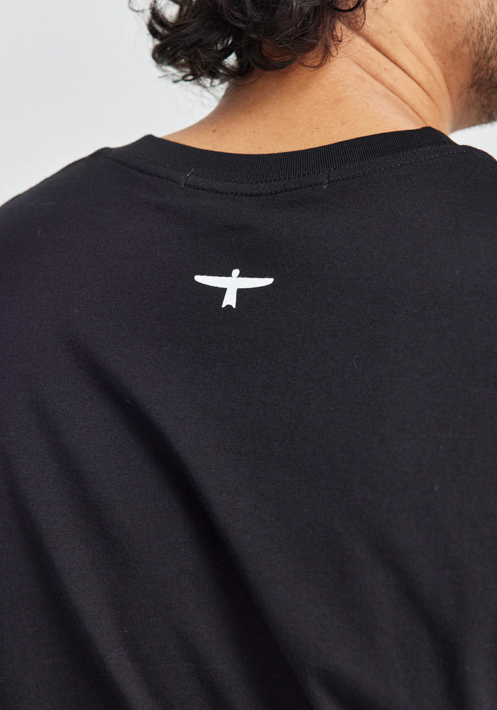 Mens Project U Long Sleeve Tee - Black/White
