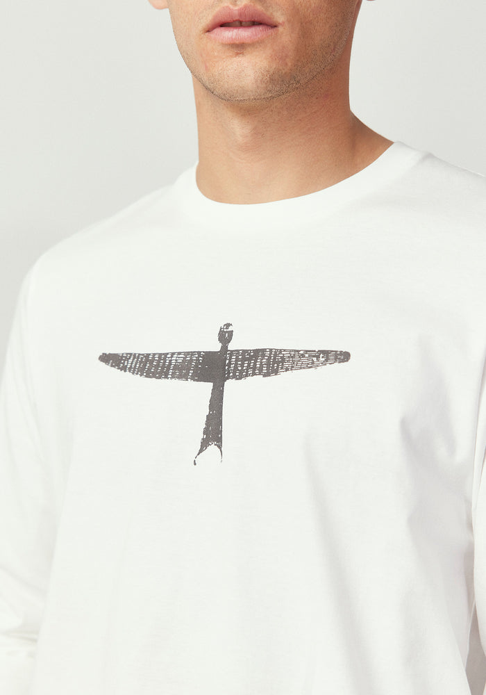 Mens Project U Long Sleeve Tee - White/Black