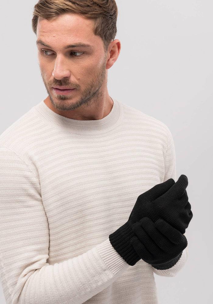 Merino Gloves - Black | Man