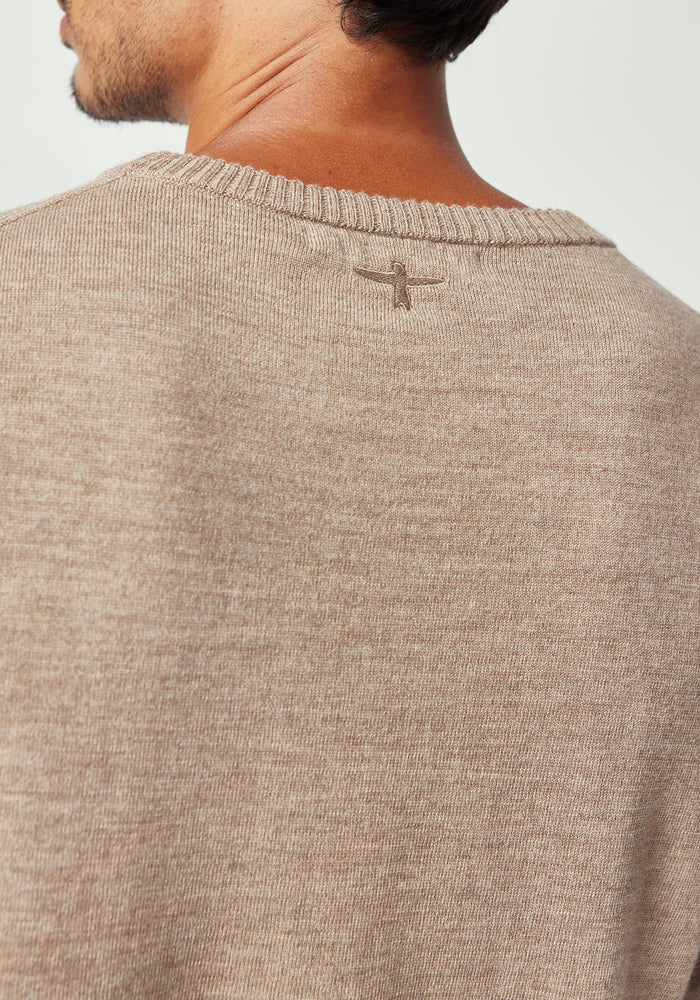 Miles Sweater - Cobblestone/Ecru