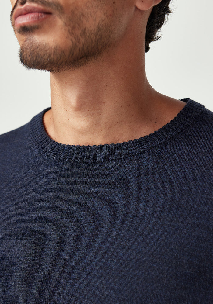 Miles Sweater - Dark Navy/Ecru