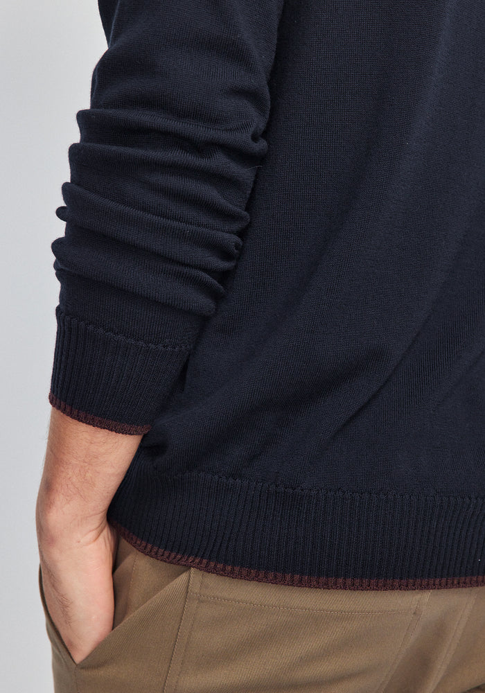 Miles Sweater - Deep Blue/Noirberry