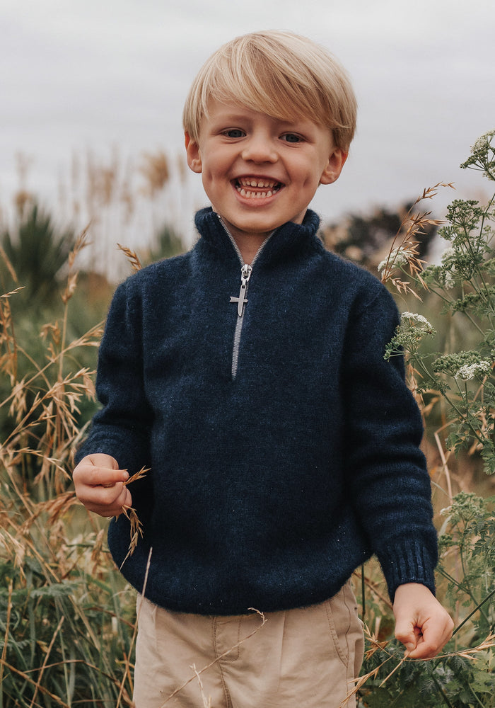 Mini Estuary Half Zip - Zephyr/Slate