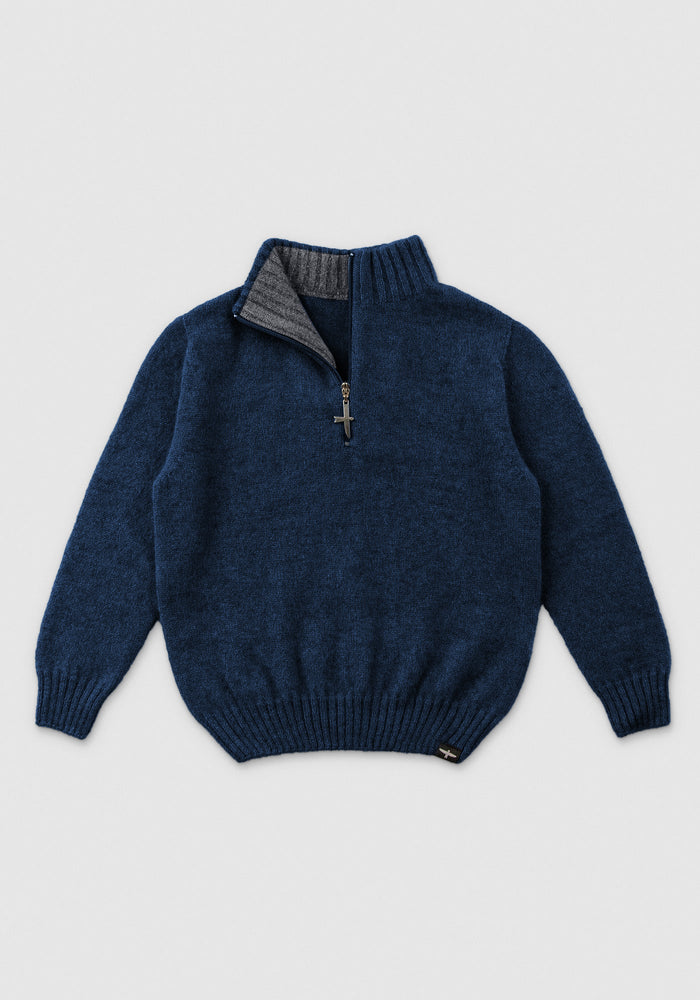 Mini Estuary Half Zip - Zephyr/Slate