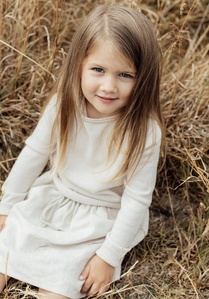 Mini Merino Knit Crew - Ecru