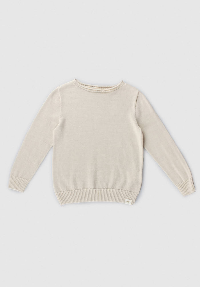 Mini Merino Knit Crew - Ecru