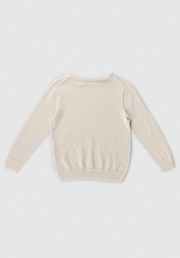 Mini Merino Knit Crew - Ecru