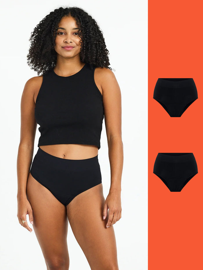 ModiComfort Seamless Full Brief Light Black 2 Pack