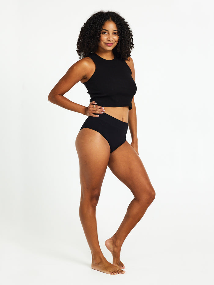 ModiComfort Seamless Full Brief Light Black 2 Pack