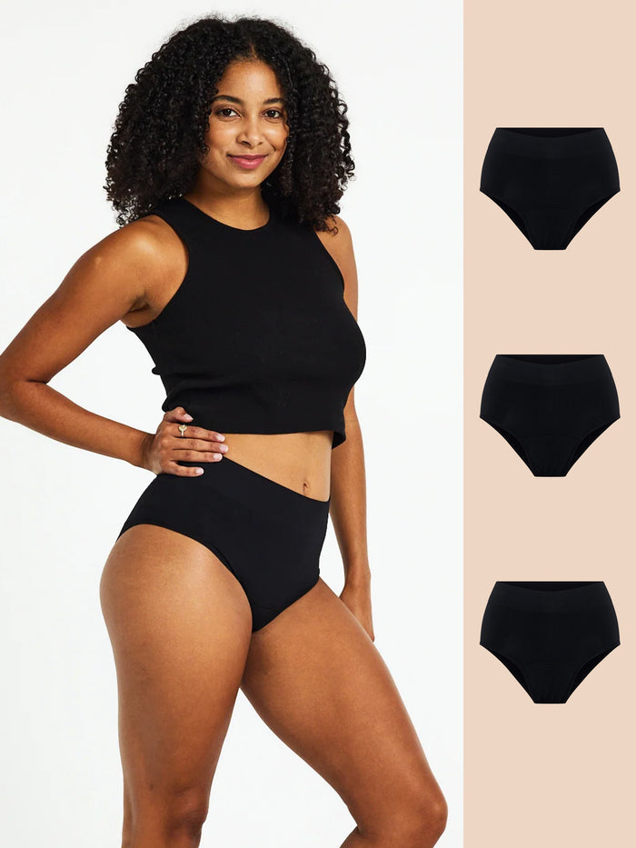 ModiComfort Seamless Full Brief Light Black 3 Pack