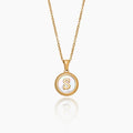 Mother Of Pearl Initial Pendant Necklace