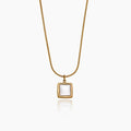 Mother of Pearl Square Pendant Necklace