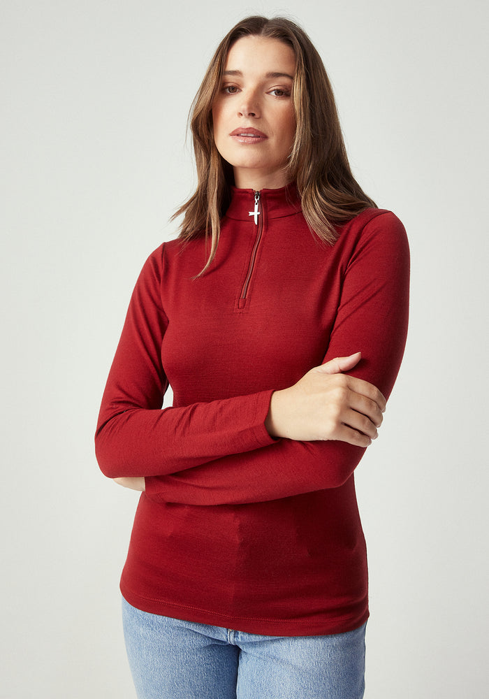 Mountainsilk Half Zip - Bordeaux