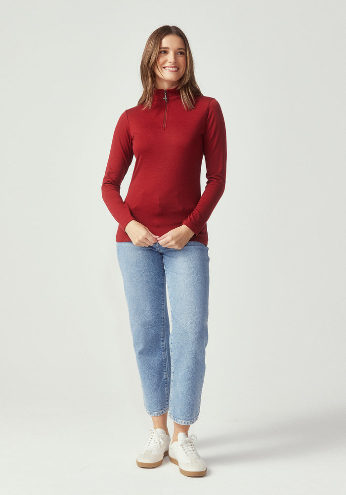 Mountainsilk Half Zip - Bordeaux