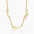 Personalised multiple name necklace gold — Olivia Jewelry