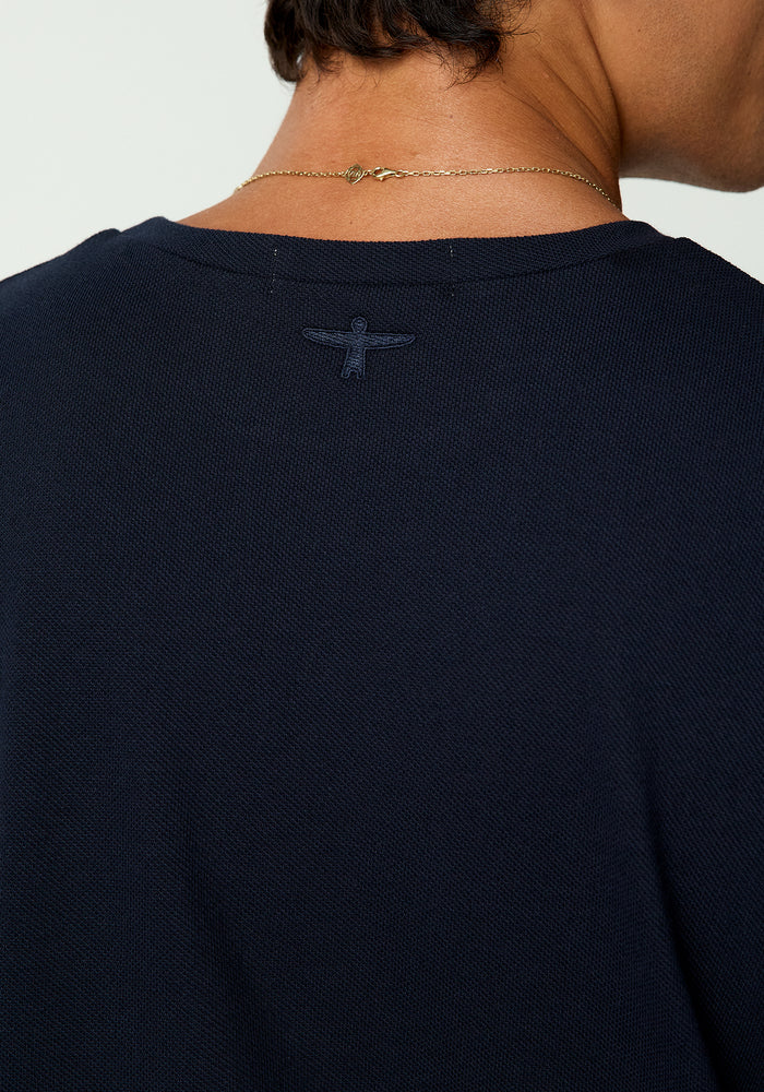 Myron Pique Tee - Dark Navy
